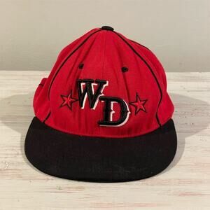 Vintage West Duval Red & Black Flexfit Baseball Cap Unisex L